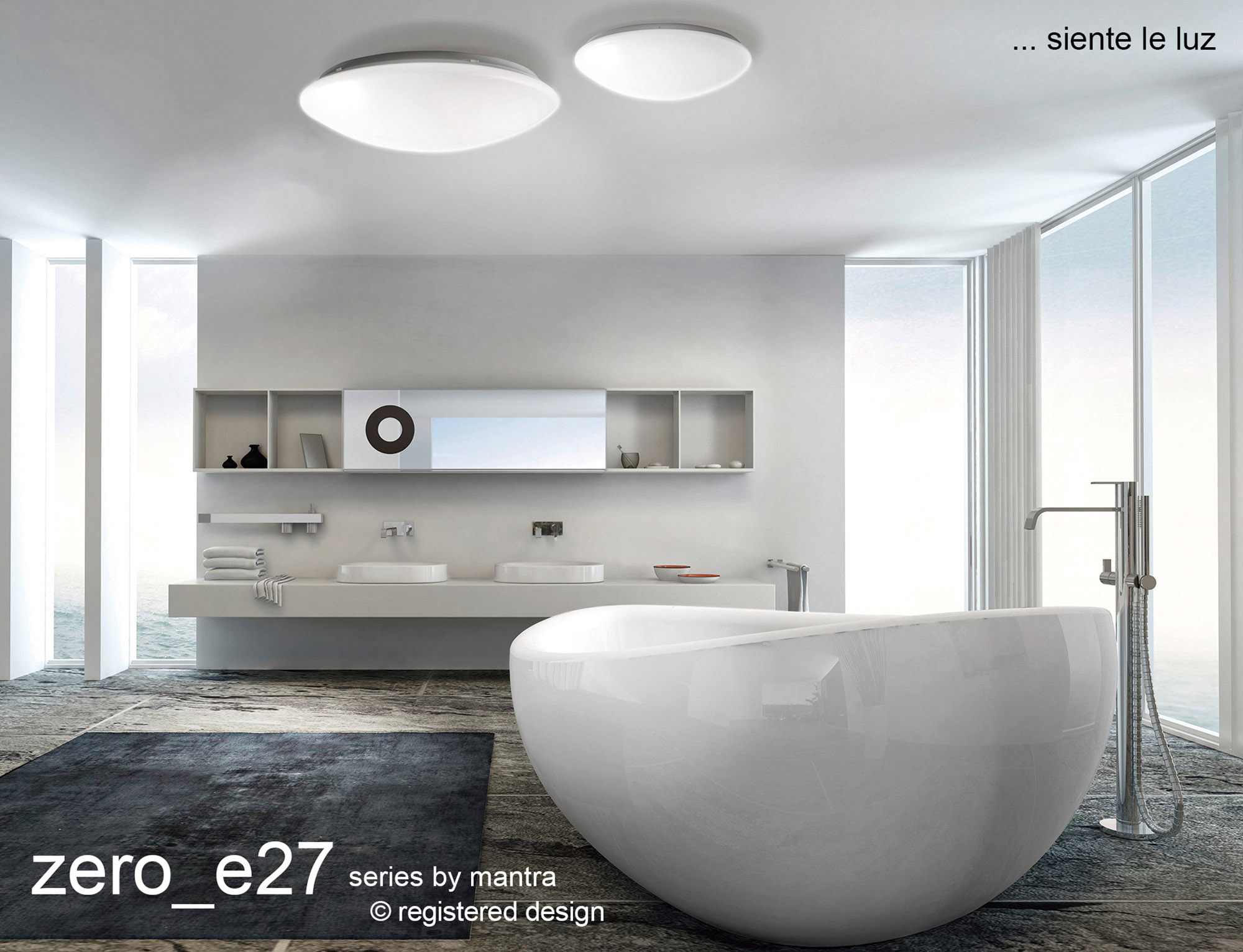 Zero E27 Ceiling Lights Mantra Flush Fittings